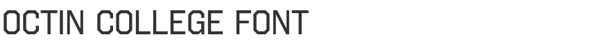 Octin College Font