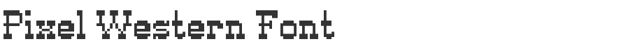 Pixel Western Font