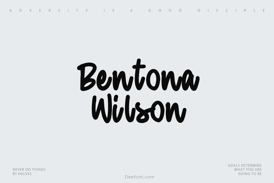 Bentona Wilson Font