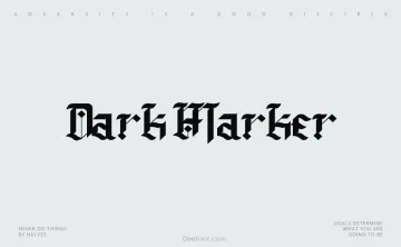Dark Marker Font