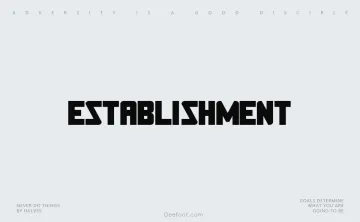 Establishment Font