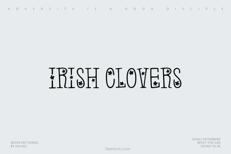 Irish Clovers Font