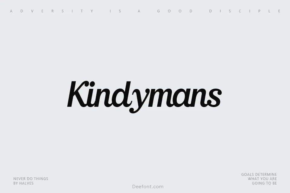 Kindymans Script Font
