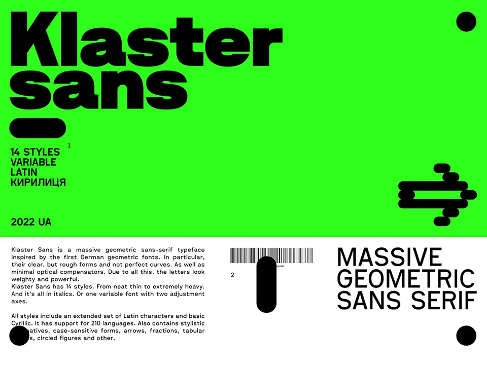 Klaster Sans Font