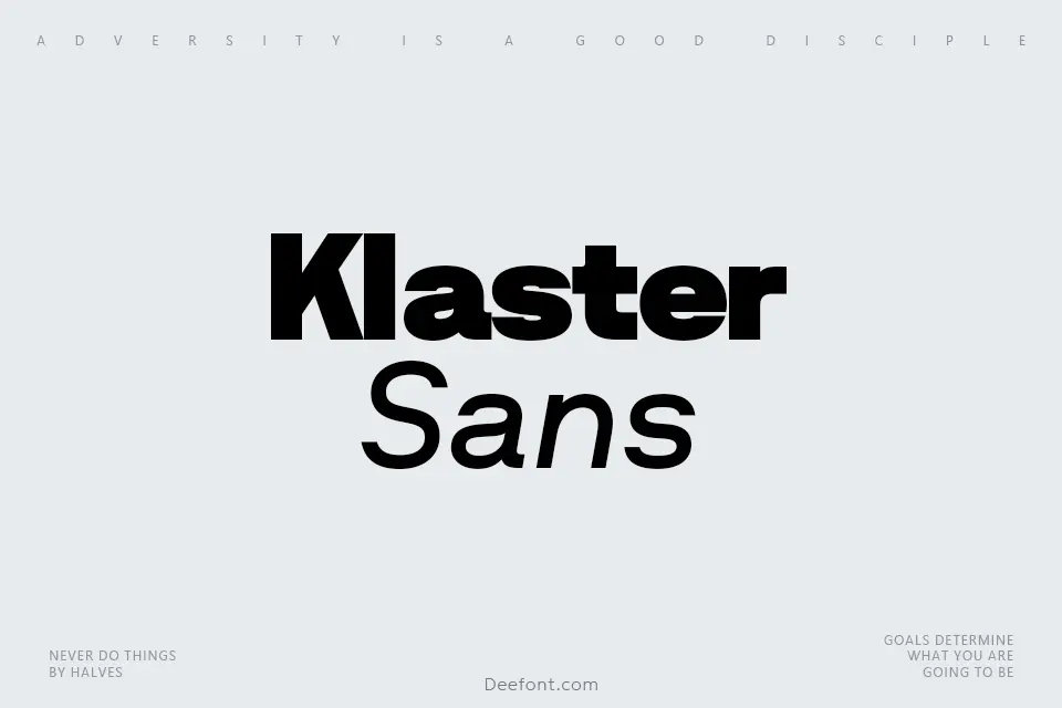 Klaster Sans Font