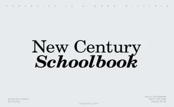 New Century Schoolbook Font Family