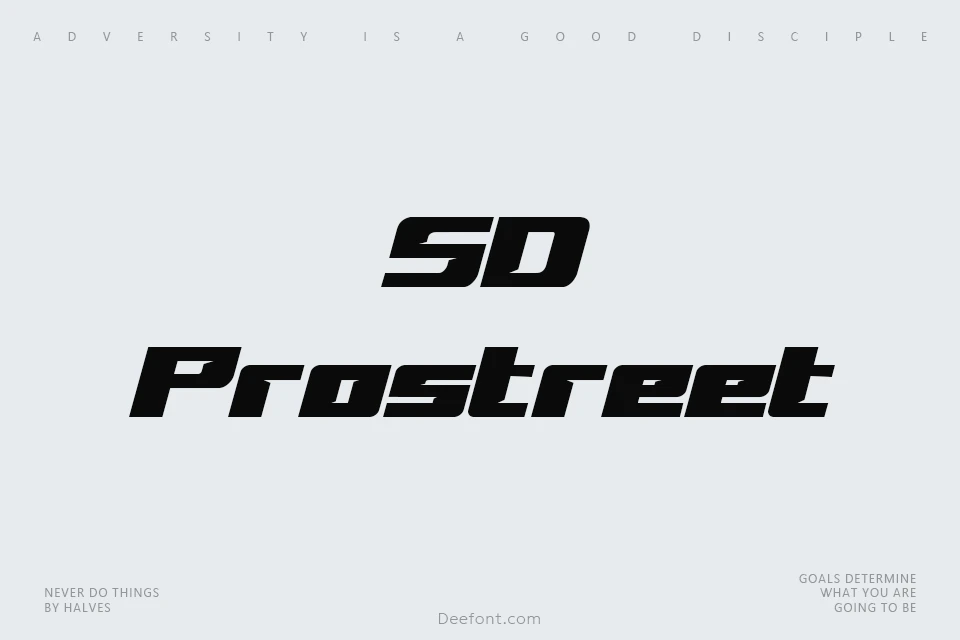 SD Prostreet Font