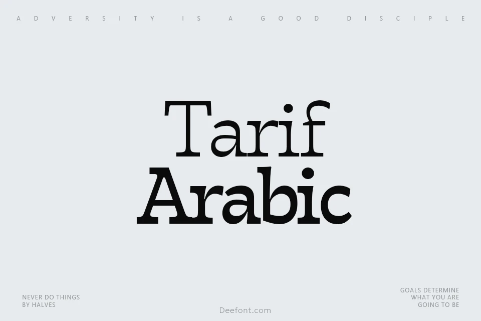 Tarif Arabic Font Family