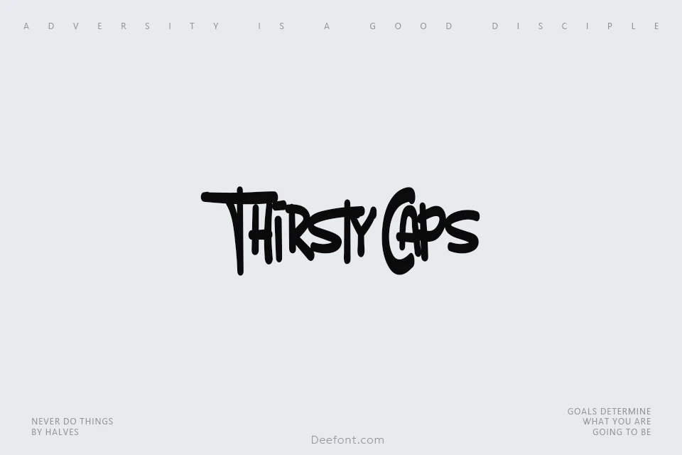 Thirsty Caps Font