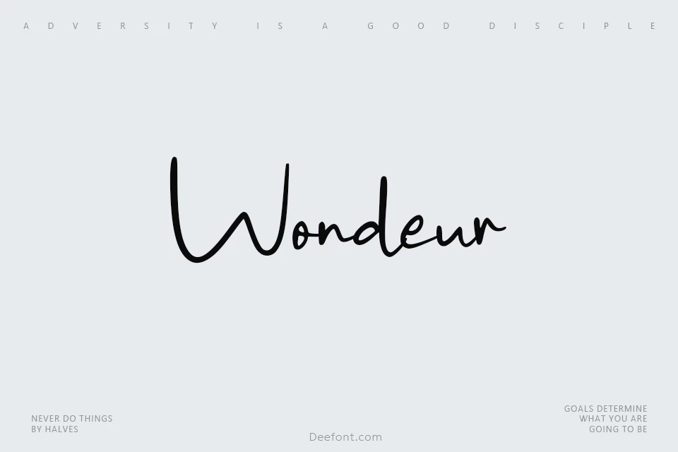 Wondeur Font