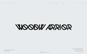 Woodwarrior Font