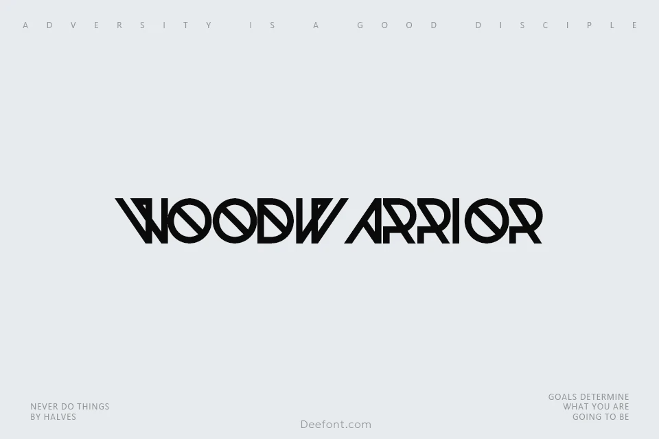 Woodwarrior Font