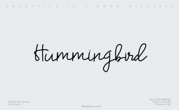 Hummingbird Font