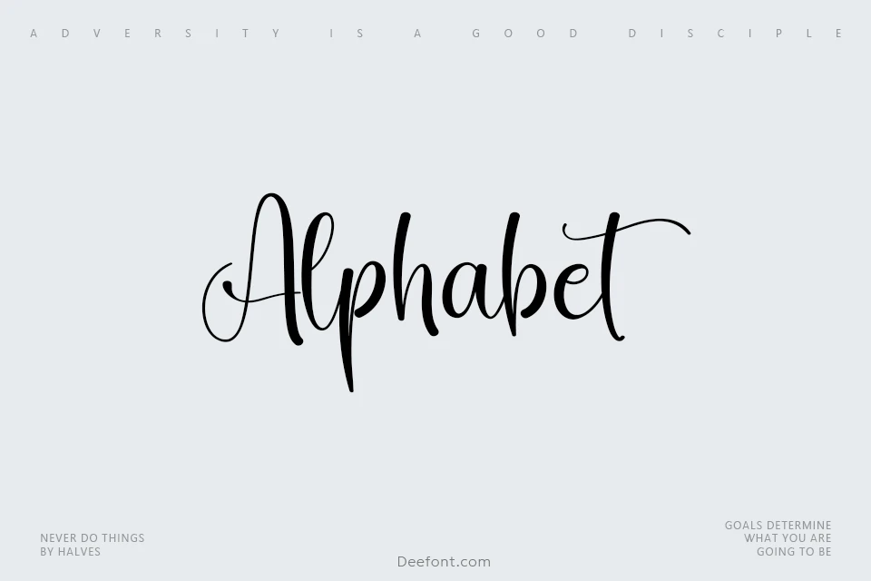 Alphabet Script Font