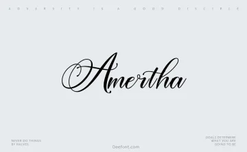 Amertha Calligraphy Font