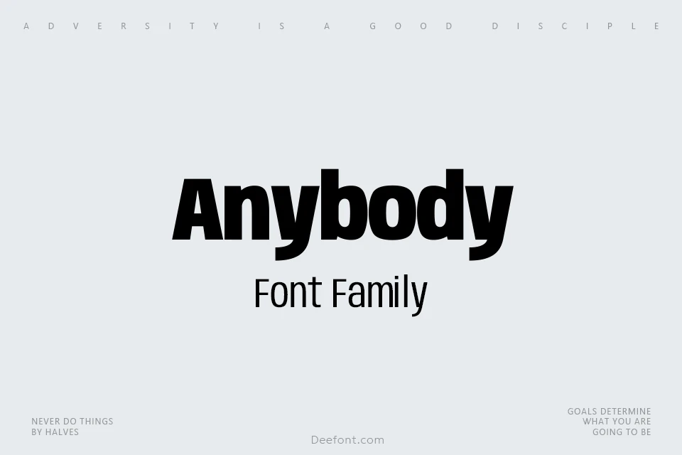 Anybody Font Family