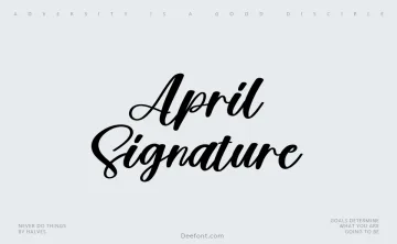 April Signature Font