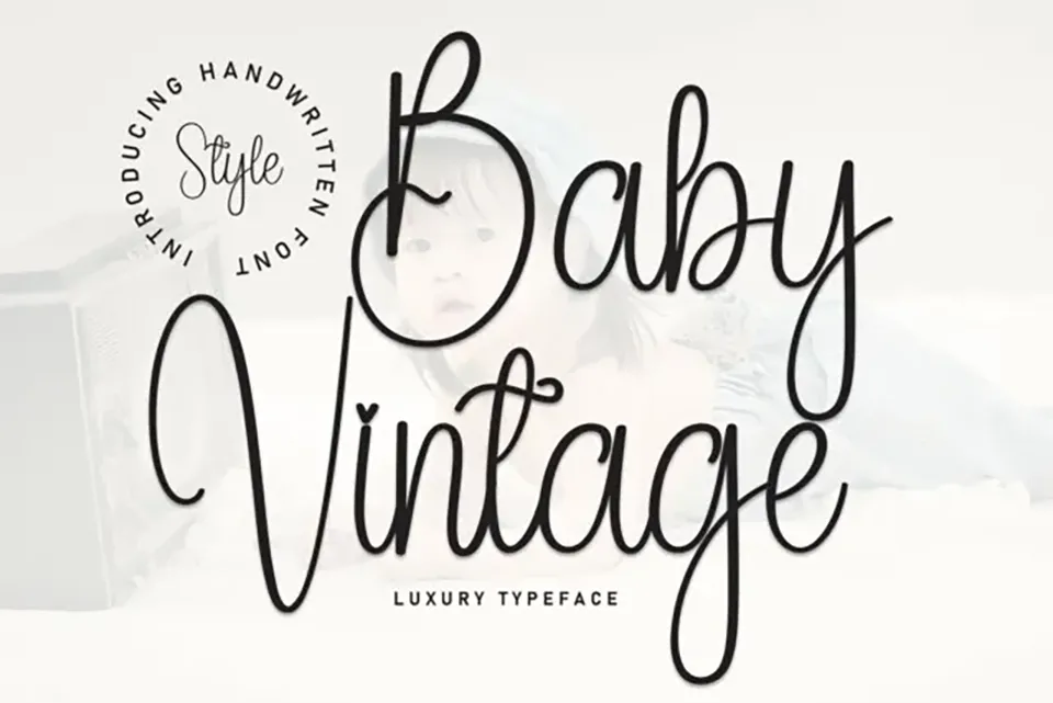 Baby Vintage Script Font