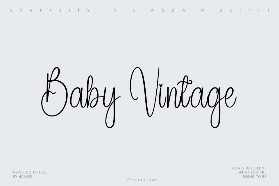 Baby Vintage Script Font