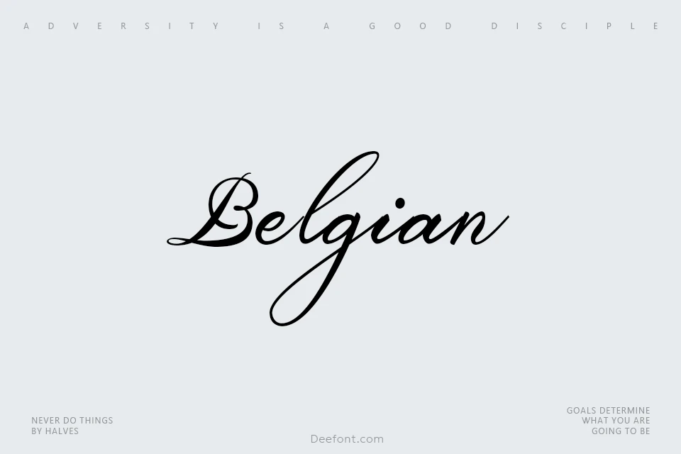 Belgian Signature Font