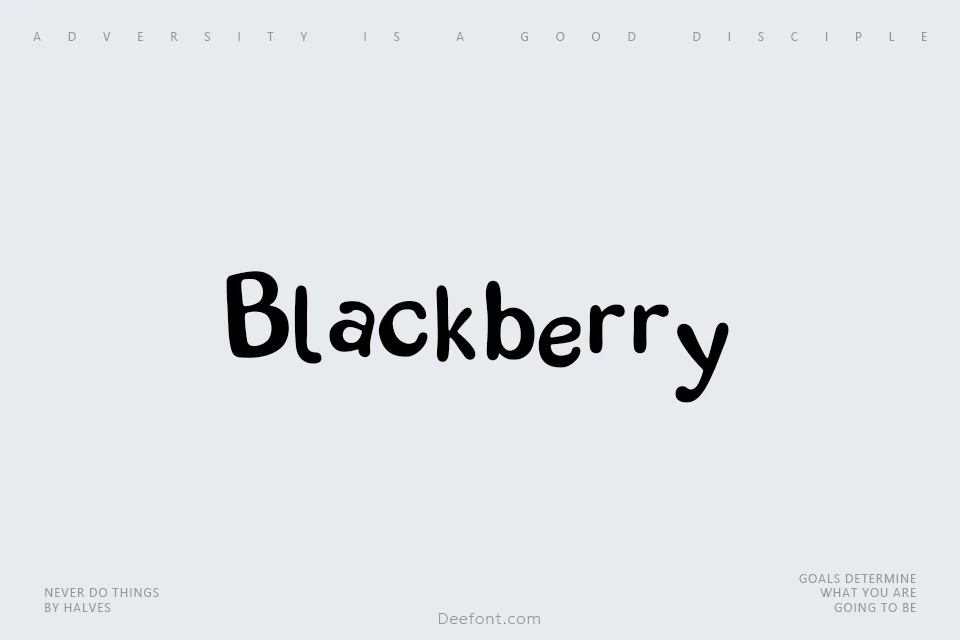 Blackberry Font