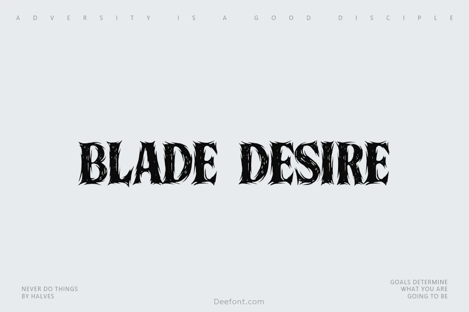 Blade Desire Font