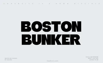 Boston Bunker Font