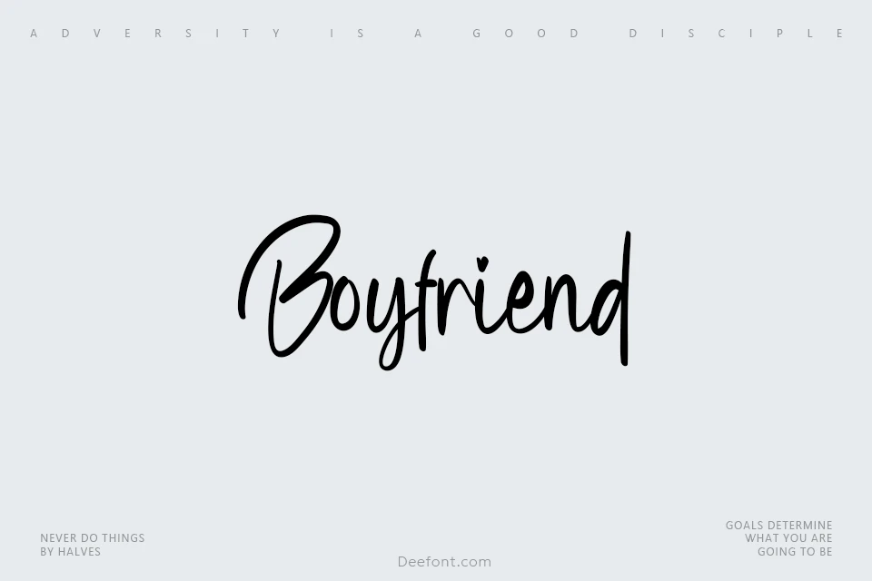 Boyfriend Script Font