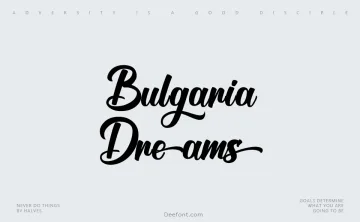 Bulgaria Dreams Font