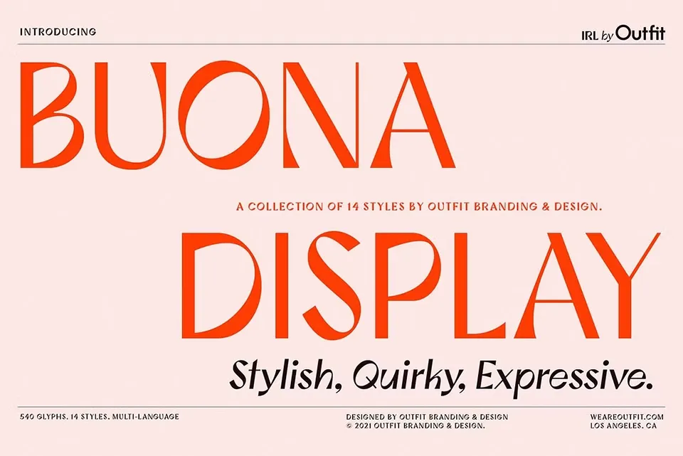 Buona Display Font Family