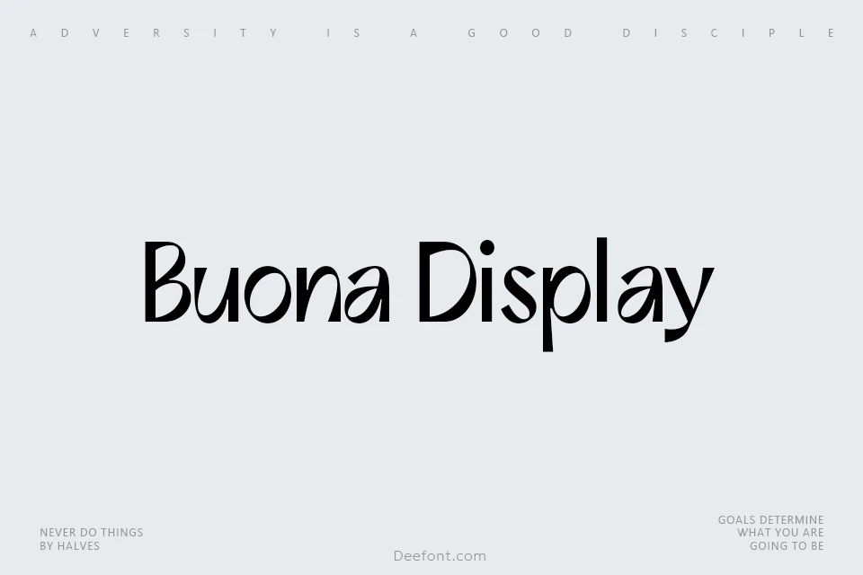 Buona Display Font Family