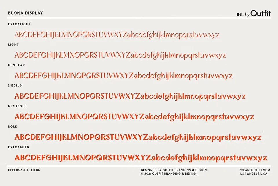 Buona Display Font Family