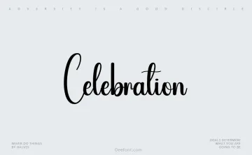 Celebration Script Font
