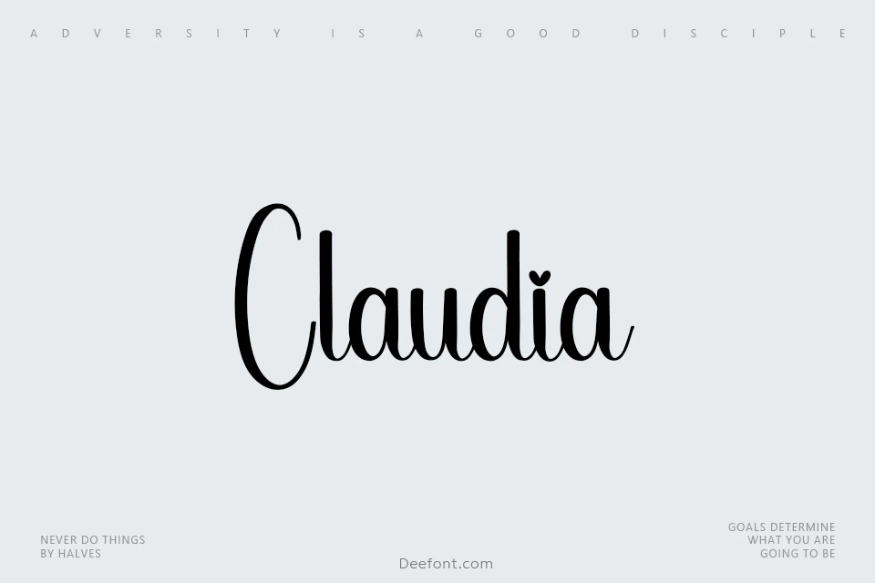Claudia Script Font
