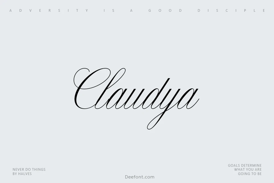 Claudya Script Font