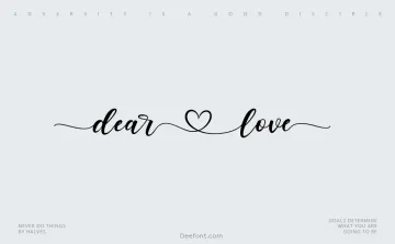 Dear Love Font