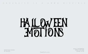 Halloween Emotions Font