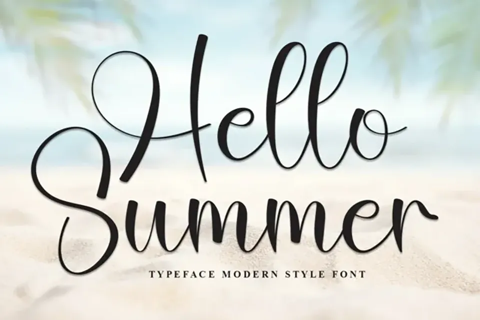 Hello Summer Script Font