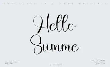 Hello Summer Script Font