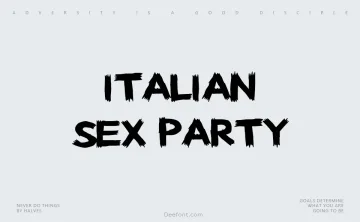 Italian Sex Party Font
