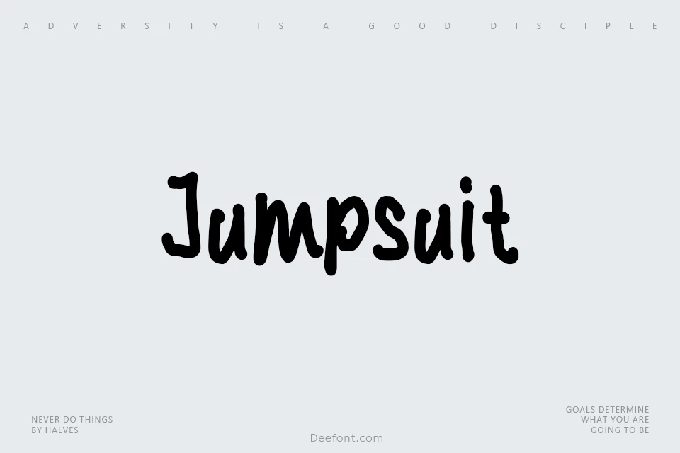 Jumpsuit Font