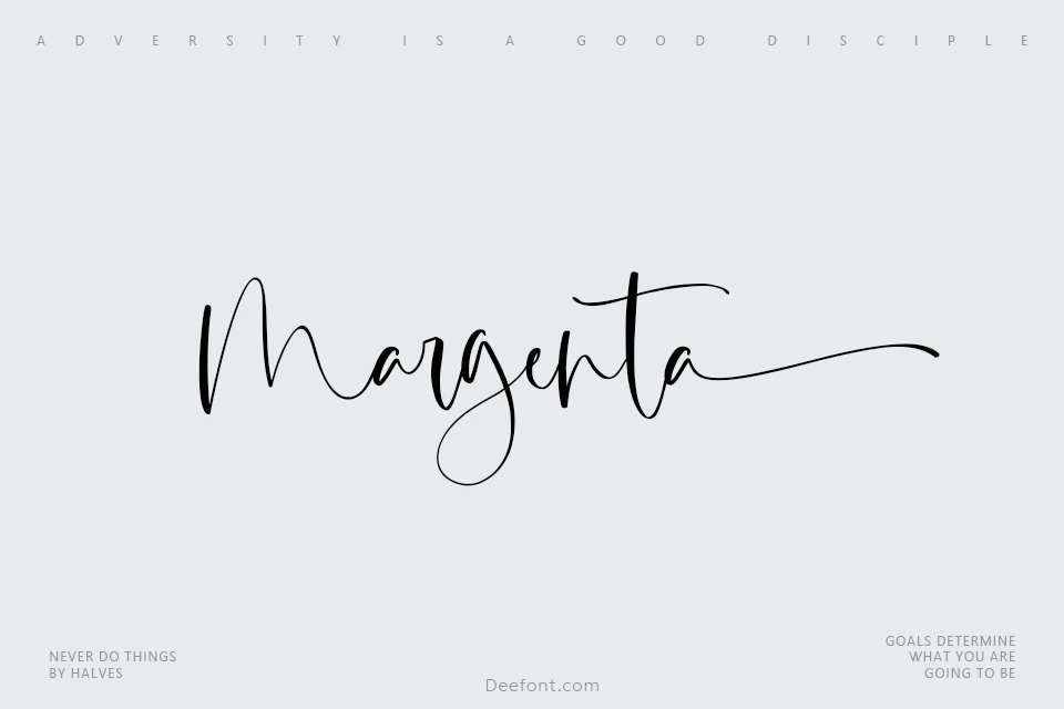 Margenta Calligraphy Font