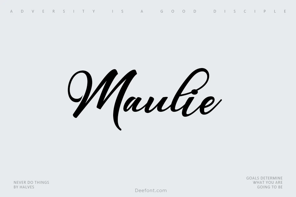 Maulie Script Font
