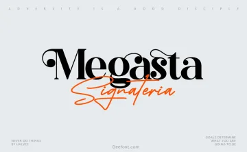 Megasta Signateria Font Duo