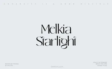 Melkia Starlight Font