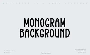 Monogram Background Font