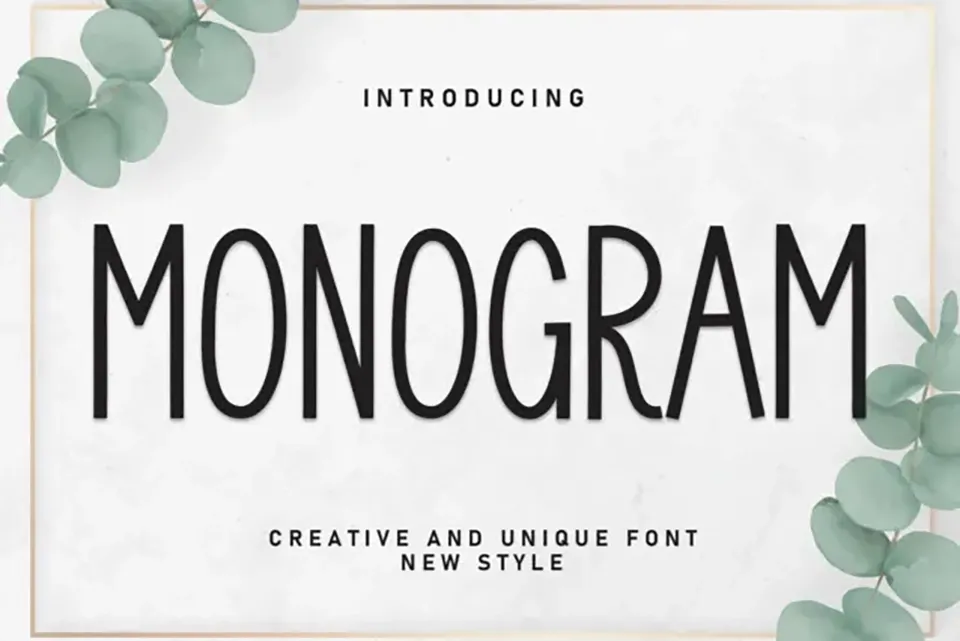 Monogram Display Font