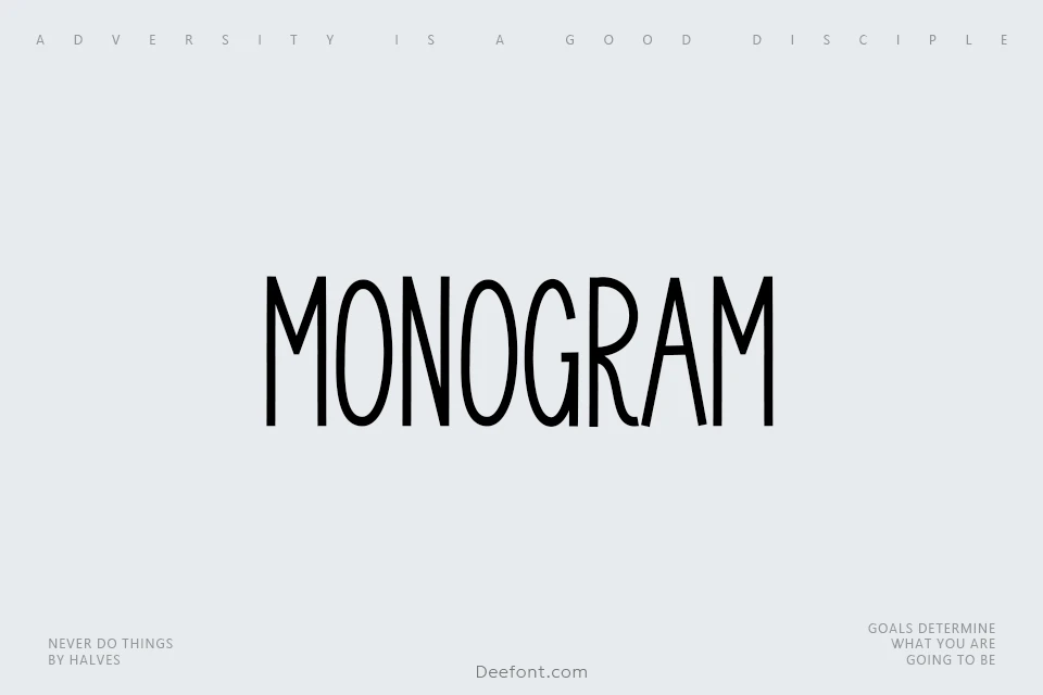 Monogram Display Font