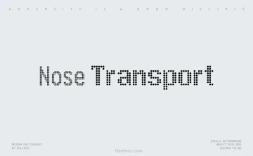 Nose Transport Font Family