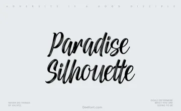 Paradise Silhouette Font